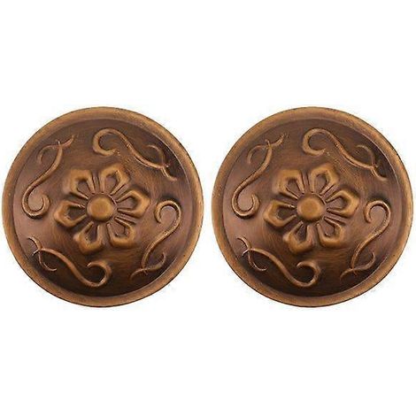 Poignées de porte en laiton - Poignées bronze pour armoires, tiroirs et penderies - Lot de 2 (1/3)
