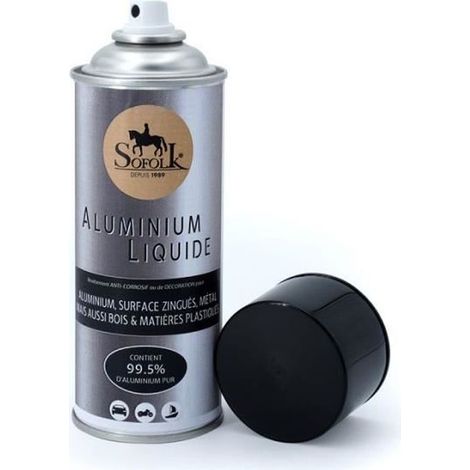 Aerosol alluminio - SOFOLK - 400 ml - 99,5% alluminio - Resiste a 800°C - Per cerchioni e superfici (1/4)