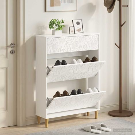 vidaXL Shoe Cabinet DELFT 78 x 24 x 103 cm Engineered Wood (1/5)