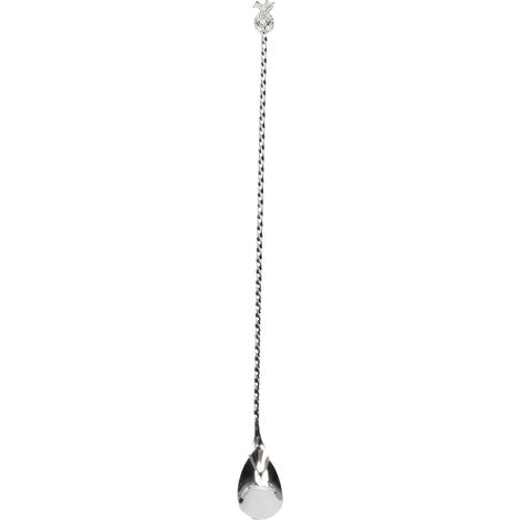 Cuillère Bar Mixing Spoon Cocktail Stirrer Stainless Steel Argent avec Poignée Ergonomique pour Shaker Cocktail Fêtes Maison (1/5)