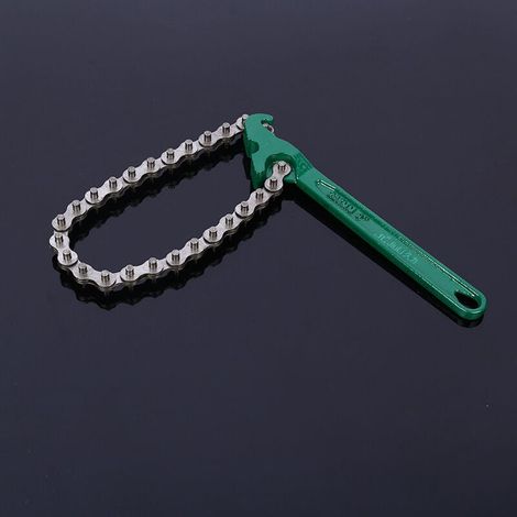 Clé à Chaîne pour Courroie à Cliquet Robuste avec Connexion Forte épaississant Filtre à Huile Antidérapant Clé à Chaîne pour Tuyaux Outils pour Voitures Camions équipement Mécanique 12 pouces ( (1/4)