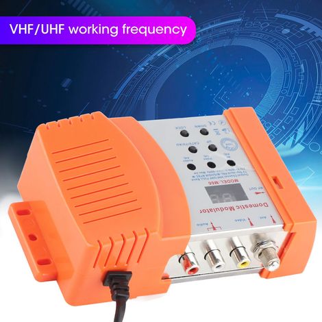 Modulateur Professionnel M66 ABS VHF/UHF, Conversion AV en RF, Alimentation 250V Prise UE, Compatible Fréquences Européennes