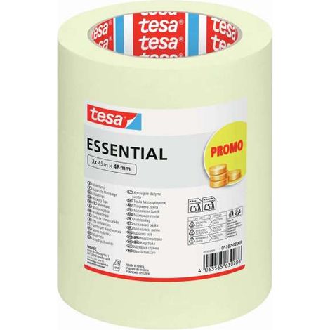 Tesa Nastro per Mascheratura Beige 3pz 45m x 48mm per Verniciatura