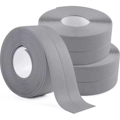 Wasserdichtes, selbstklebendes Dichtungsband, 3 Rollen – PVC 3,2 m x 3,8 cm – Für Fugen in Küche und Bad – Öl- und hitzebeständig (1/5)