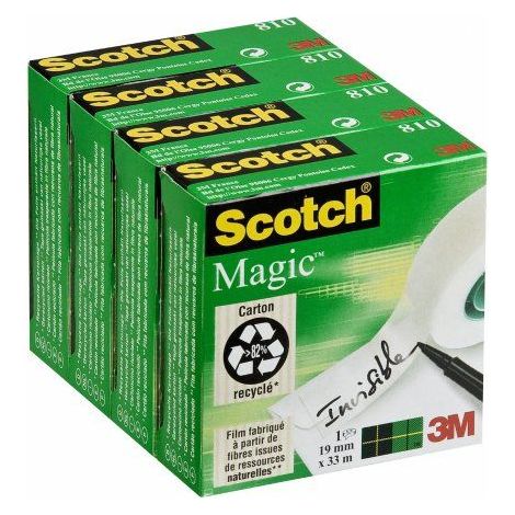 Ruban adhésif scotch magic incolore 19 mm 33 m (1/3)