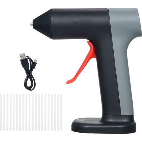 Kit de machine à colle thermofusible 3,7 V, mini machine à colle à préchauffage rapide en 30 secondes avec 20 bâtons de colle et batterie rechargeable 2000 mAh pour les loisirs créatifs, le bricolage (1/5)