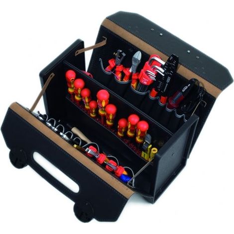 Coffret à outils en cuir de vachette et ABS - Plomberie (EXCLUSIVITÉ)
