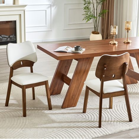 Set 2 sedie pranzo in legno con seduta imbottita OKMYHOME (1/4)