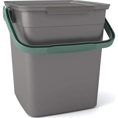 Pattumiera per compost da cucina, misura 25x23x26 cm - Capacità 9 Litri - Cestino Secchiello Antiodori per umido spazzatura (1/5)