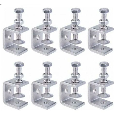 Serre-Joints C, 8 Pièces Serre-Joints en C Robustes en Acier Inoxydable 304, Acier Inoxydable Serre-Joints C, Pince C Robuste, Pince Robuste Acier Inoxydable pour Travail Bois,Bricolage et Réparation  (1/4)