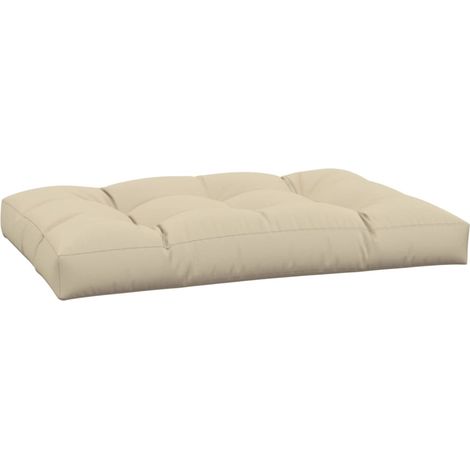 Cojín para sofá de palets de tela beige 120x80x12 cm vidaXL