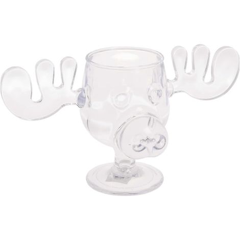 Tasse acrylique à motif orignal « Vacances de Noël » - Mug orignal - 130 à 170 ml, transparente (1/2)
