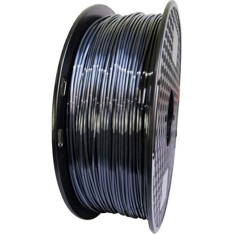 Filamento nero seta 1,75 mm 1 kg Filamento per stampante 3D Filamento PLA in metallo lucido Materiale per stampa 3D FDM Filamento PLA in metallo nero seta Filamento PLA metallizzato nero (1/3)