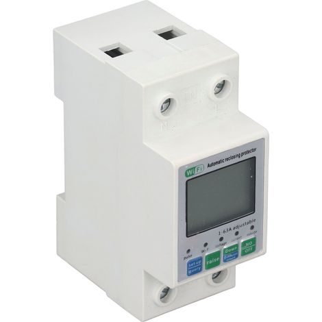 Compteur d'énergie connecté Wi‑Fi avec télécommande via application, disjoncteur différentiel prépayé intelligent 1‑63A 220V (1/5)