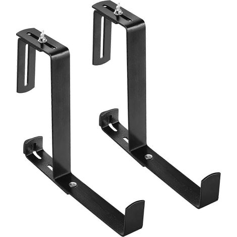 paire de supports pour pots de fleurs à fixer sur une rambarde de balcon, supports suspendus pour plantes d'extérieur (1/5)