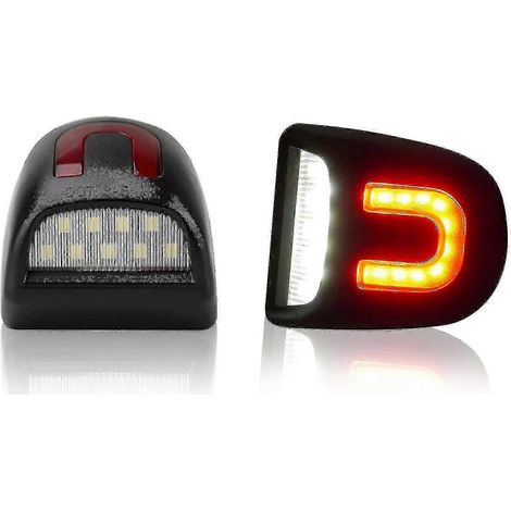 Lot de 2 feux de plaque d'immatriculation LED rouges en forme de U pour Chevy Silverado 1500/2500 (1/5)