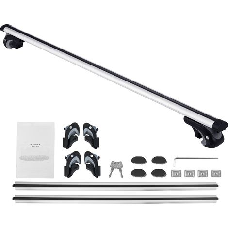 Barre de toit transversale universelle 132,1 cm pour véhicules avec rails latéraux surélevés (1/5)