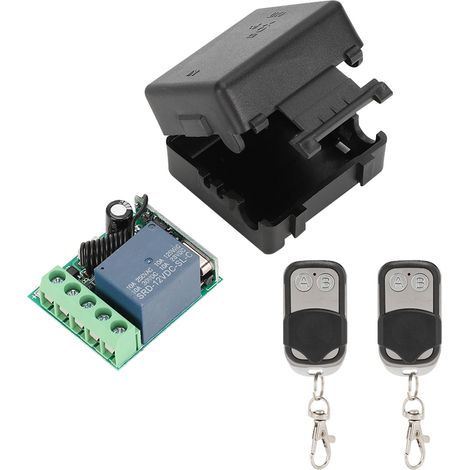 Télécommande monocanal 12 V, émetteur-récepteur, 2 boutons, code d'apprentissage (1/5)
