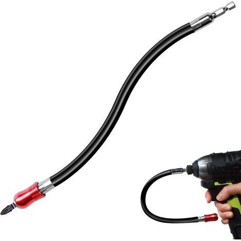 300mm Long Flexible Magnetic Bit Holder, Quick Change Flexible Shaft Screwdriver Extension 1/4" Universal Hex Shank with 25mm PZ2 Bit (1/5)