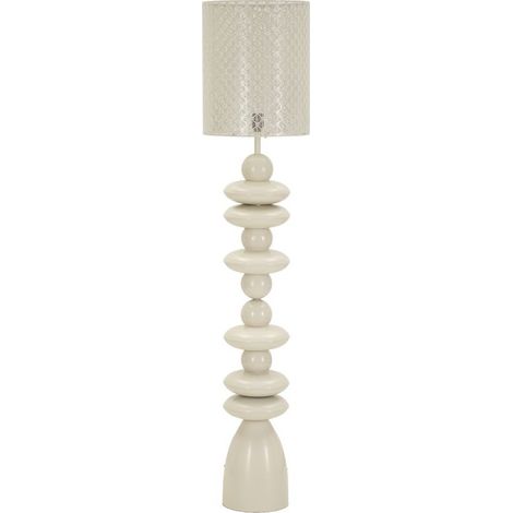 Lampadaire Totem en Métal "Pila" 160cm Crème (1/5)