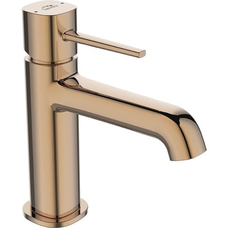 Batteria lavabo da appoggio con scarico Pola – design moderno in oro rosa (1/3)