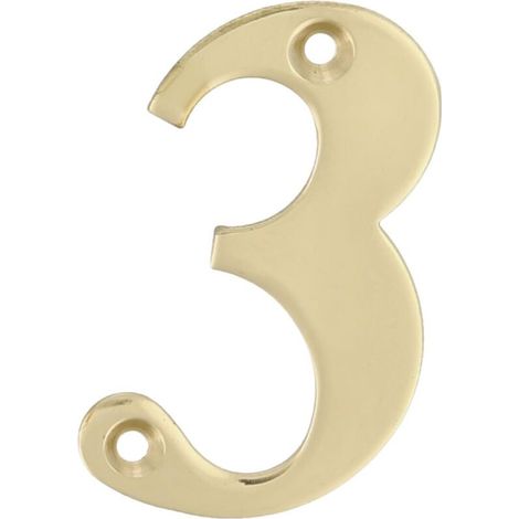 Numéro 3 laiton 10cm 2672 ami (1/4)