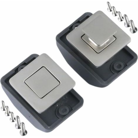 Set of 2 push-button locks for camper van, motorhome door, boat, yacht, camper, cabinet door, made of zinc alloy (1/5)