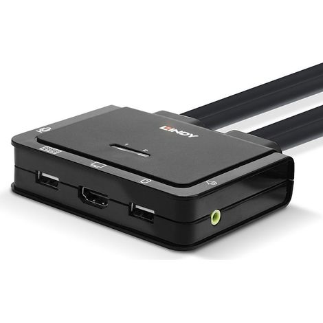 Lindy 42347 interruptor KVM Negro