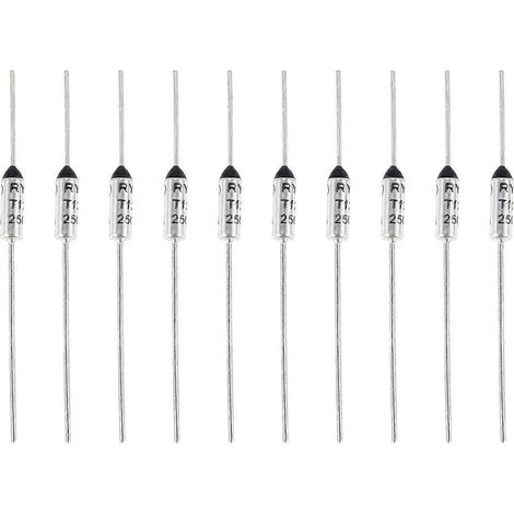 Lot de 10 fusibles thermiques TF 240 °C 250 V 10 A (1/5)