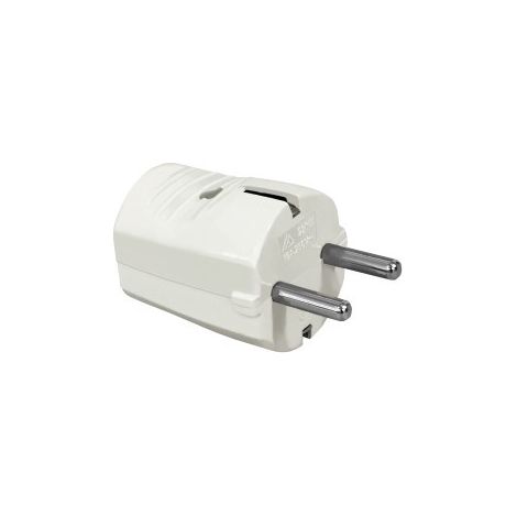 Clavija Red Electrica Schuko Macho 10/16A/250Vac Color BLANCO  K16000
