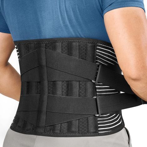 Ceinture lombaire, support discal intervertébral, soutien lombaire, ceinture de soutien, support dorsal, sangle dorsale (L, 105-120 cm) (1/5)