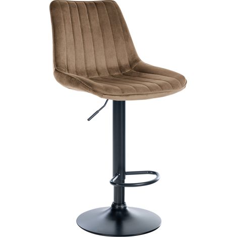 Barhocker Toni Samt braun schwarz
