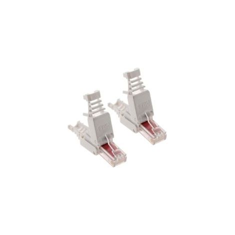 10 werkzeuglose RJ45 CAT 6-Stecker, eine Packung, werkzeuglose Installation, Ethernet-Anschluss und Netzwerkerweiterung – Crezuo