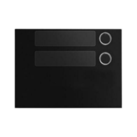 Panel frontal con 2 llaves serie alpha negro 1168/12 urmet. panel frontal para llamadas de la serie alpha 2