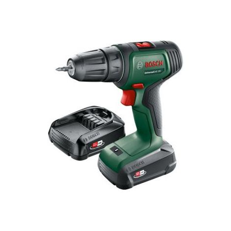 Perceuse-visseuse sans-fil Bosch - UniversalDrill 18 (Livrée avec 2 batteries 18V-1,5Ah + chargeur + coffret de transport)