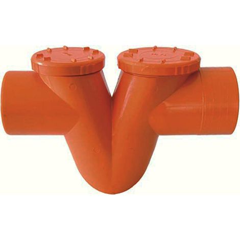 Sifone o-o arancio in pvc ad incollaggio  ø 100