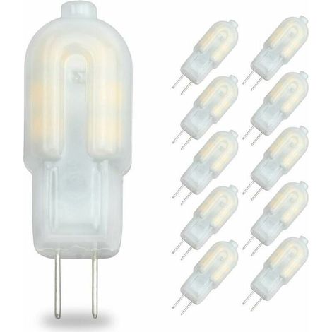 2W G4 Ampoule LED,Bi Pin Base, Boite lactée, 20W Remplacement d'ampoule halogène, AC/DC 12V,conomie d'énergie Lampe Bulb (Blanc froid 6000K,Pack de 10) (1/5)