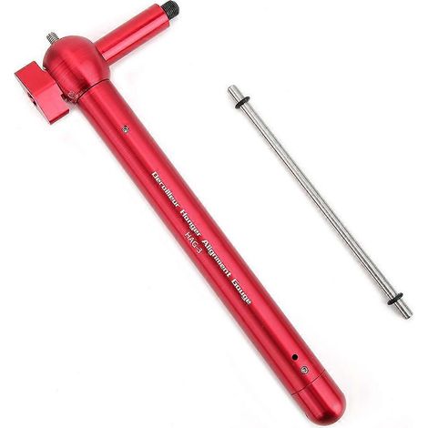 Outil de calibration pour patte de dérailleur arrière de vélo 2024, jauge d'alignement pour VTT (rouge)