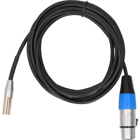 Câble Audio 3 Broches Mini Mâle vers XLR Femelle Boîtier Alliage Zinc Cuivre 3M (1/5)