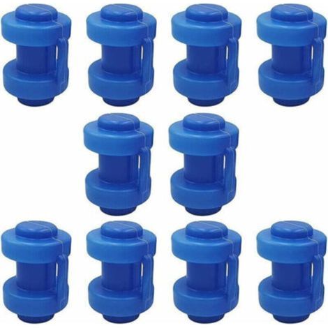 Capuchons Poteau Trampoline, 10 Pièces Trampoline Embout, Capuchons Pôle Trampoline, Capuchon D'Trampoline, pour Embout Poteau à Crochet Filet Filet de Sécurité Pièce de Rechange(Bleu) (1/5)
