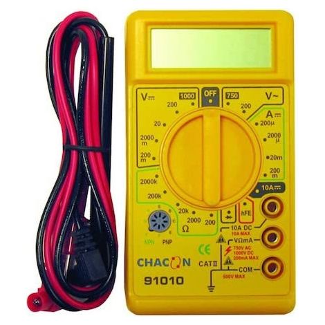 Multimetro digitale - CHACON - 600 V - Schermo LCD 3,5 - Giallo (1/4)