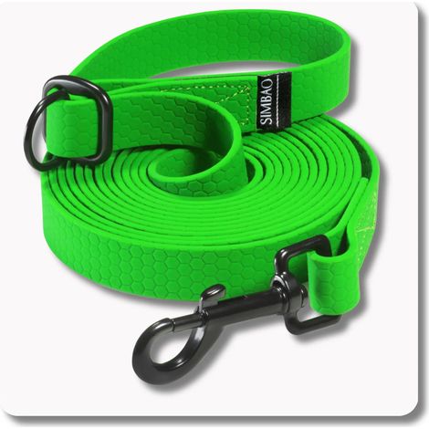 Correa impermeable ajustable VERDE - 7m, 82MM - perro 25-50kg (1/5)