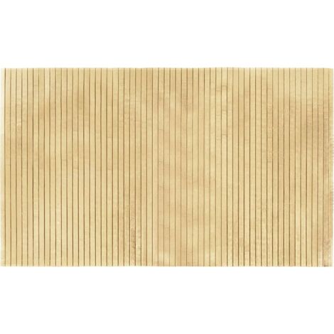 Tapis rectangulaire naturel clair 60x100 cm bambou (1/5)