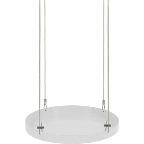 Plateau rond pour fenêtre à suspendre - Blanc - Taille L - D 24 cm - Livraison gratuite (1/5)