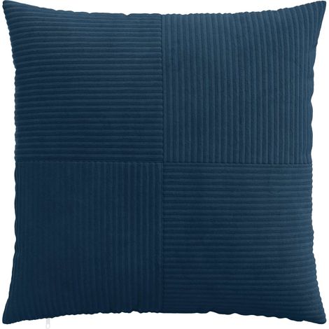 vidaXL Funda de almohada 6 pcs ALMELO Azul marino 60 x 60 cm pana (1/2)