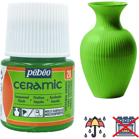 Peinture céramique à FROID, décoration résistante PEBEO 28 VERT VICTORIA 45ml (1/5)