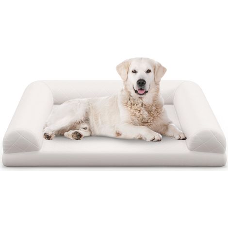 Letto ortopedico per cani di taglia media, in schiuma a nido d'ape, beige