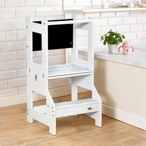 Tour d'apprentissage 3 en 1 pour enfant avec tableau noir MDF (1/5)