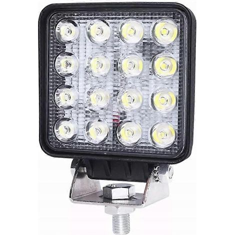 Lampe de travail LED 12 V/24 V 48 W, projecteur halogène 6000 K (1/2)