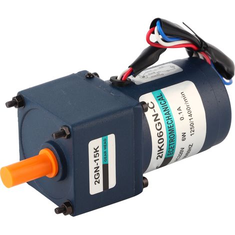 Moteur à engrenages CA 6 W 220 V XD2IK06GN-C à vitesse constante + réducteur + condensateur 15 (1/5)